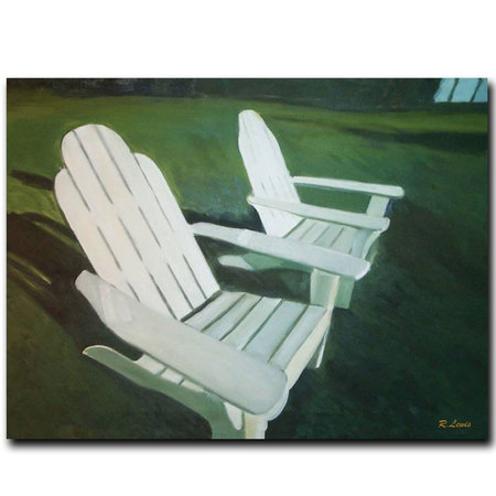 Trademark Fine Art Rickey Lewis 'Lawn Chairs' Canvas Art, 18x24 RL002-C1824GG